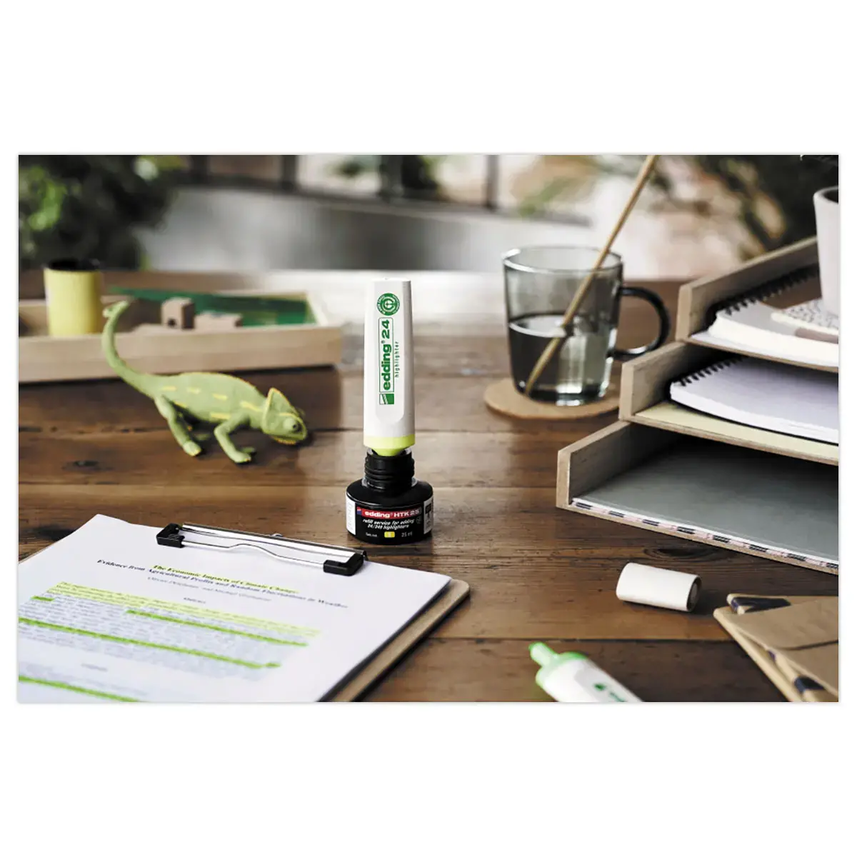 ECOLINE markeerstift E24 - Brede punt - Groen - EDDING