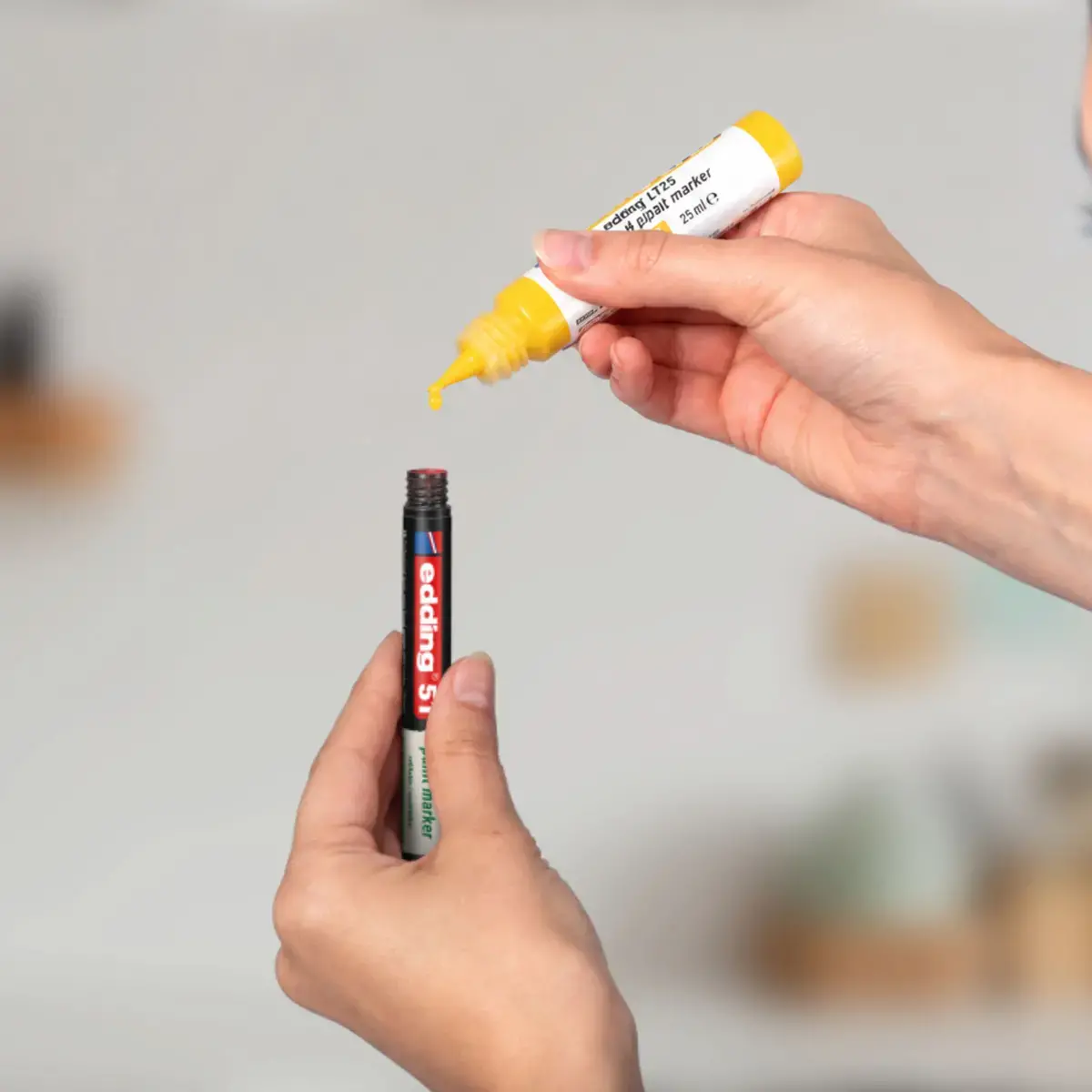 Navulling voor verfstift E50 - Geel - EDDING