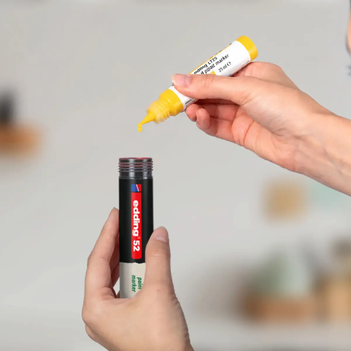 Navulling voor verfstift E50 - Geel - EDDING