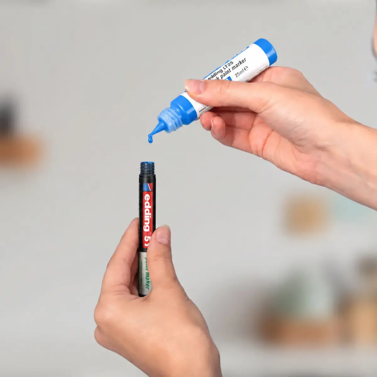 Navulling voor verfstift E50 - Blauw - EDDING
