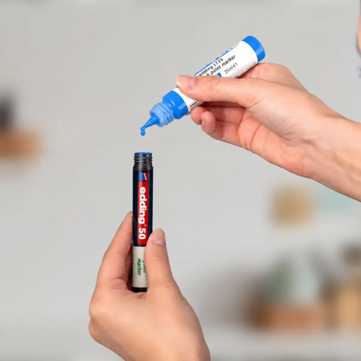 Navulling voor verfstift E50 - Blauw - EDDING