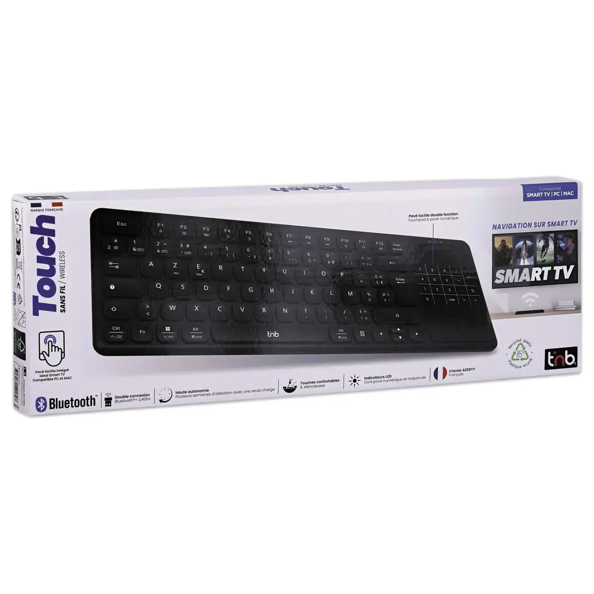 Draadloos oplaadbaar SLIM TOUCH-toetsenbord met geïntegreerd touchpad