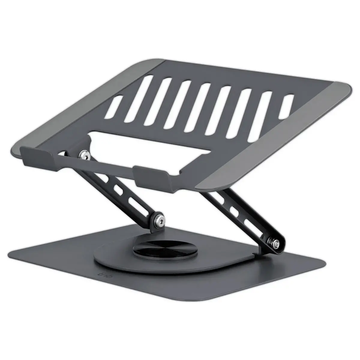 Draaibare metalen laptopstandaard 360° iClick - Grijs