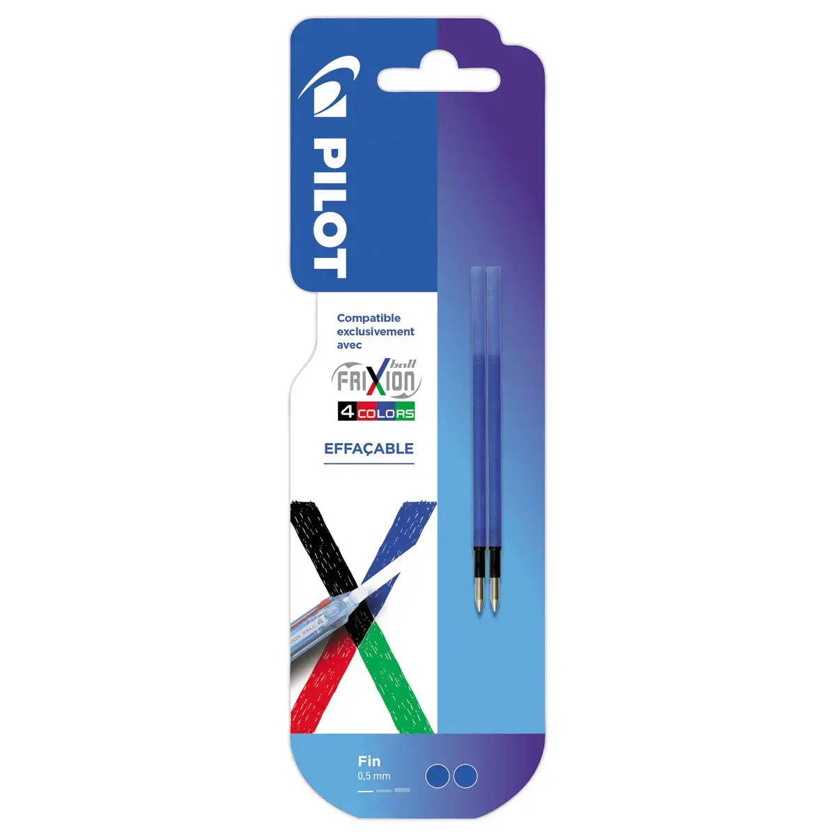 2 Navullingen 4 kleuren Frixion - Blauwe inkt - PILOT