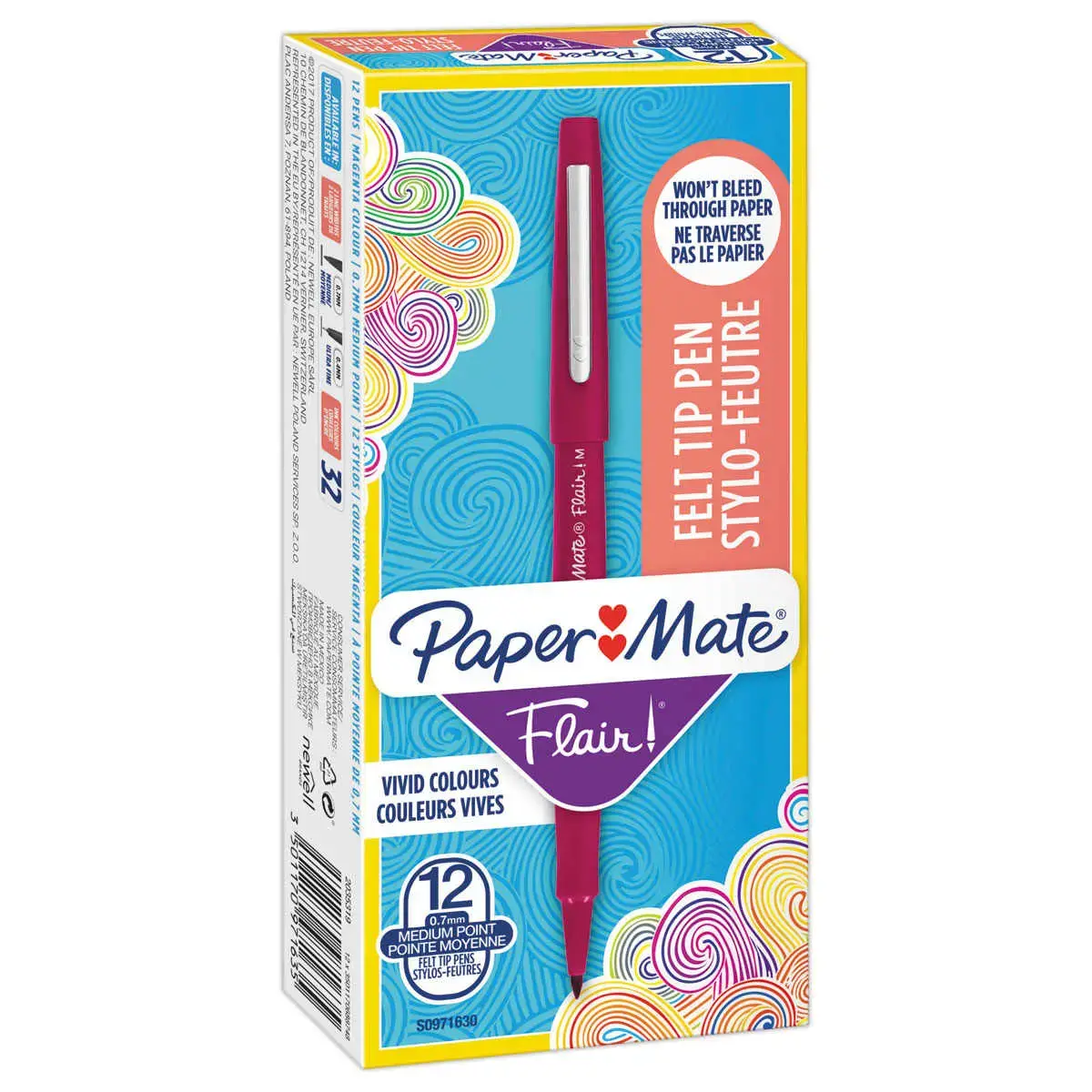 FLAIR viltstift - Medium punt - Magenta - PAPERMATE 