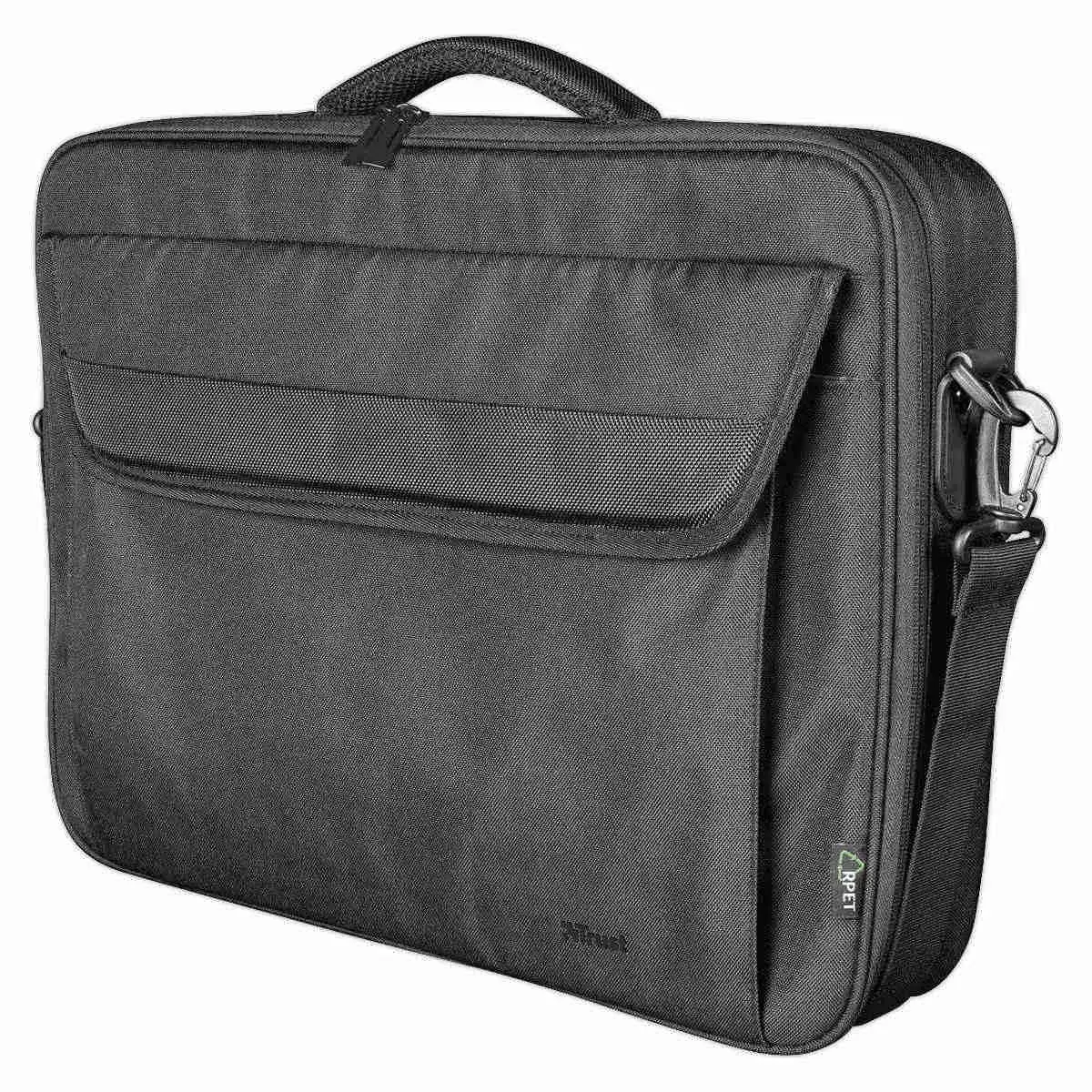 Atlanta 15,6" Eco zwarte schoudertas 