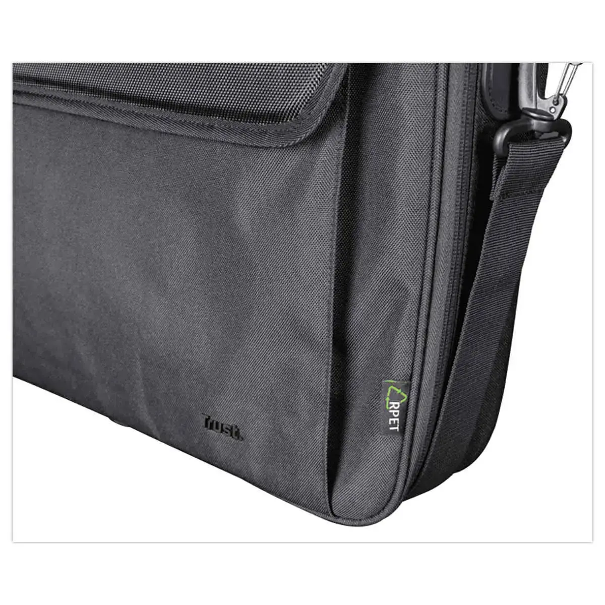 Atlanta 15,6" Eco zwarte schoudertas 