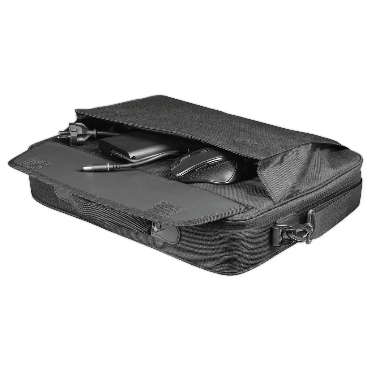 Atlanta 15,6" Eco zwarte schoudertas 