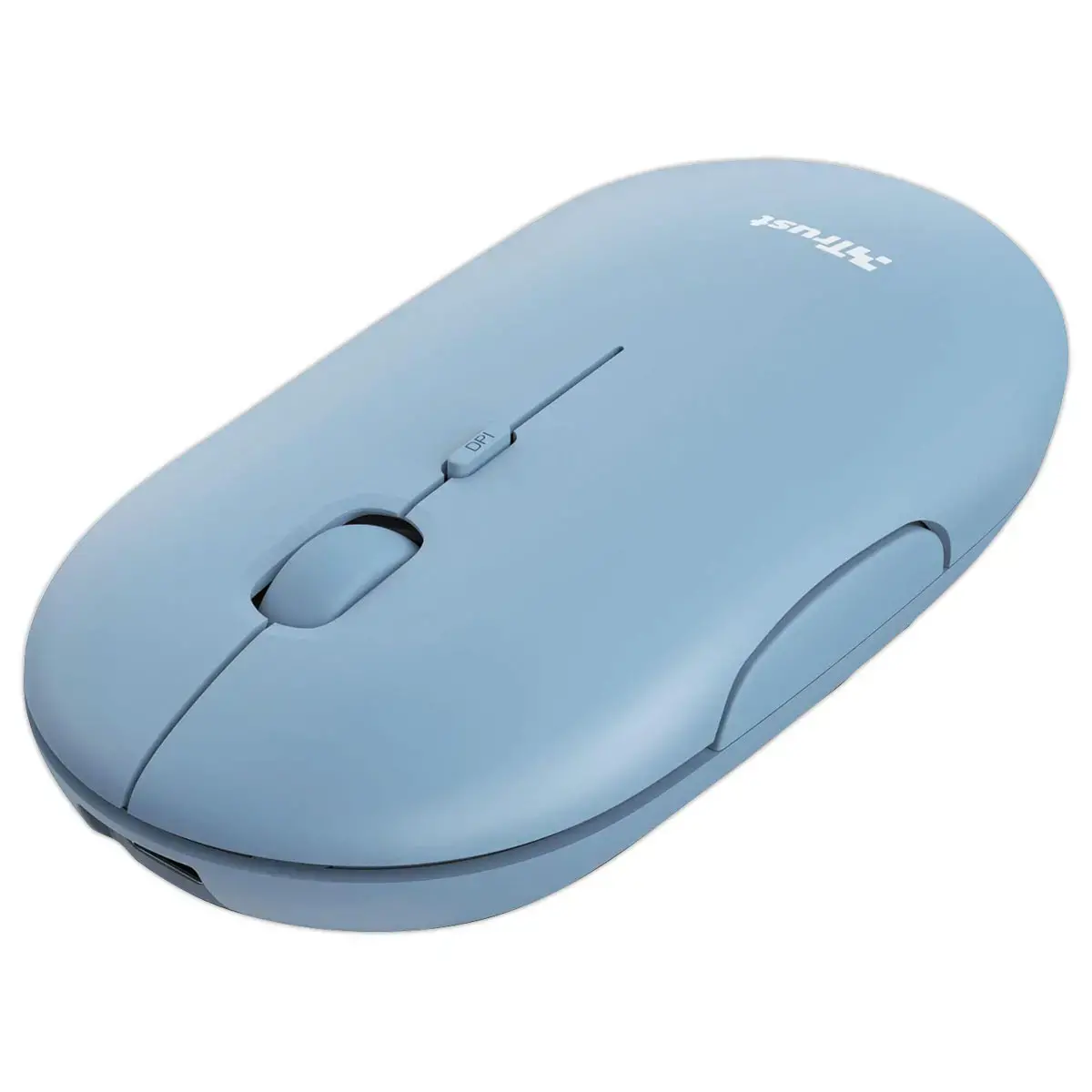 Ultradunne oplaadbare draadloze PUCK-muis, blauw 