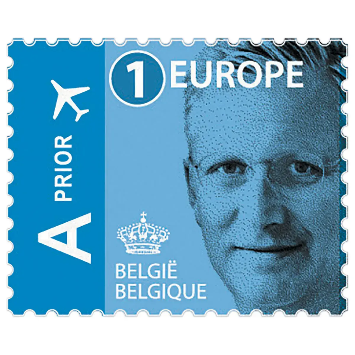 50 Europese 1 zelfklevende postzegels, Internationale verzending, genormaliseerd