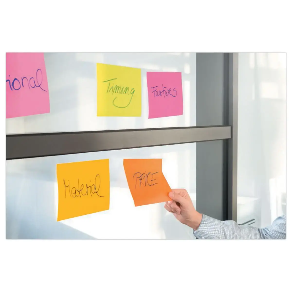 004 Blokken super sticky memoblaadjes voor vergaderingen - Diverse kleuren - 20x15,2 cm - POST-IT 