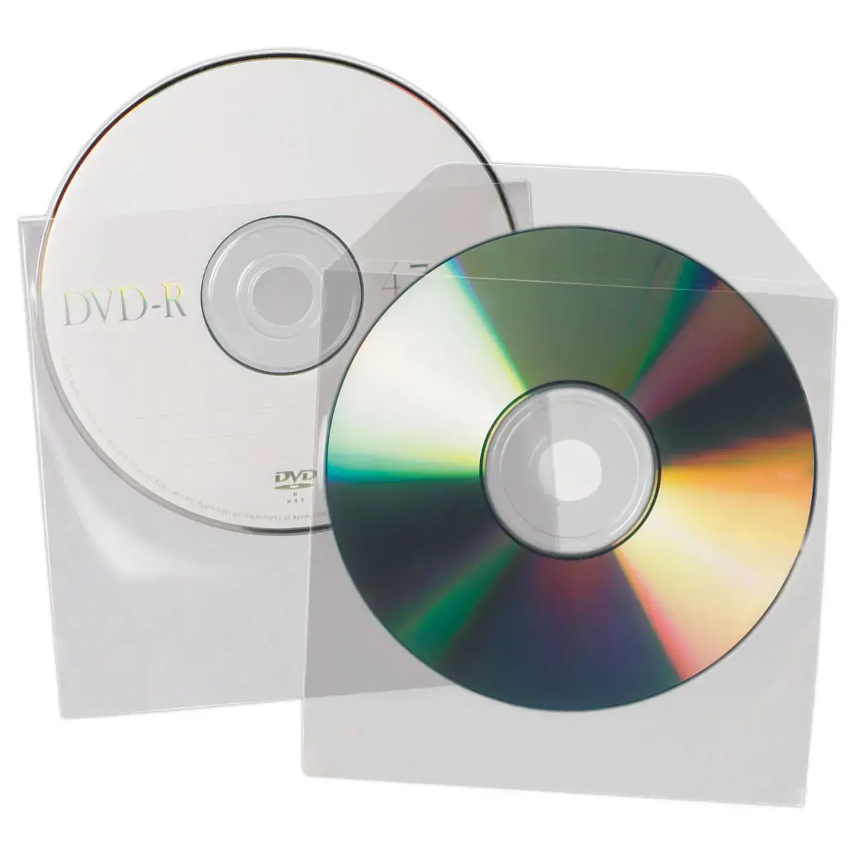 100 Doorzichtige CD mapjes met klep