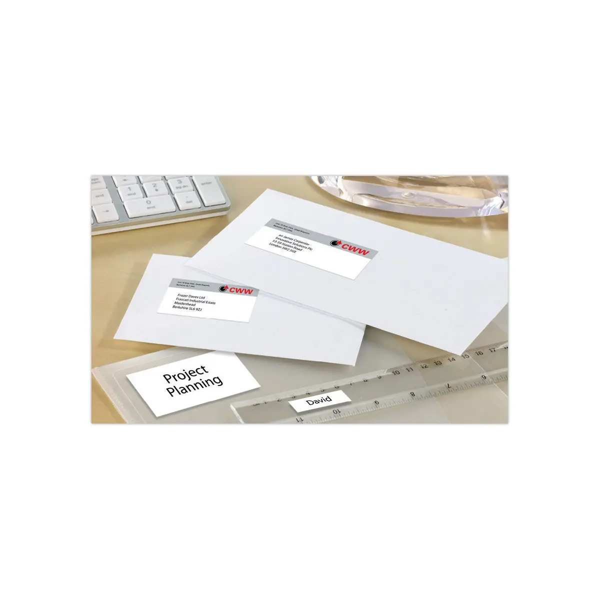 100 Vellen van 24 witte multifunctionele etiketten -70x35mm - AVERY