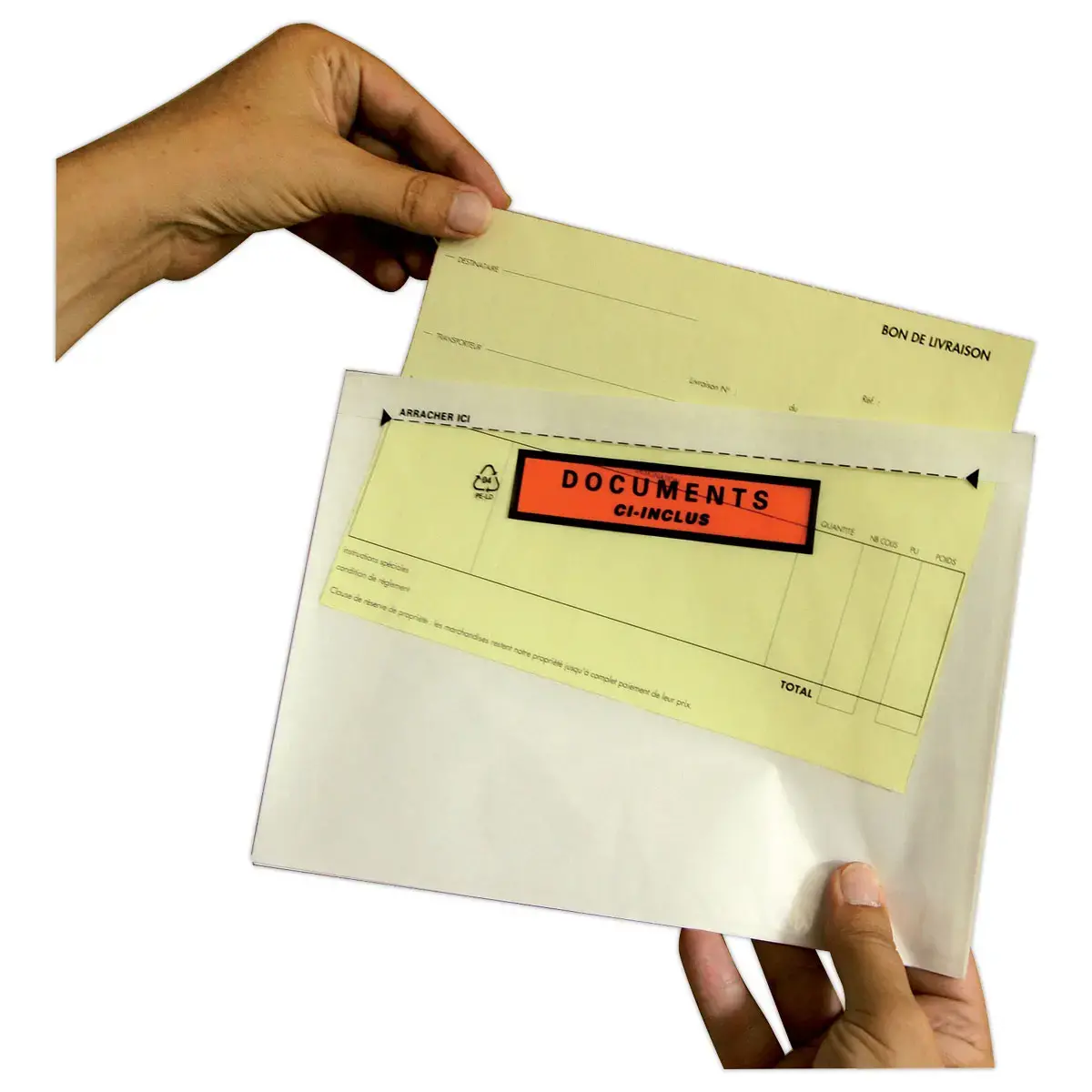 1000 Kleefenveloppen 'Documents ci-inclus' - 228 x 165 mm