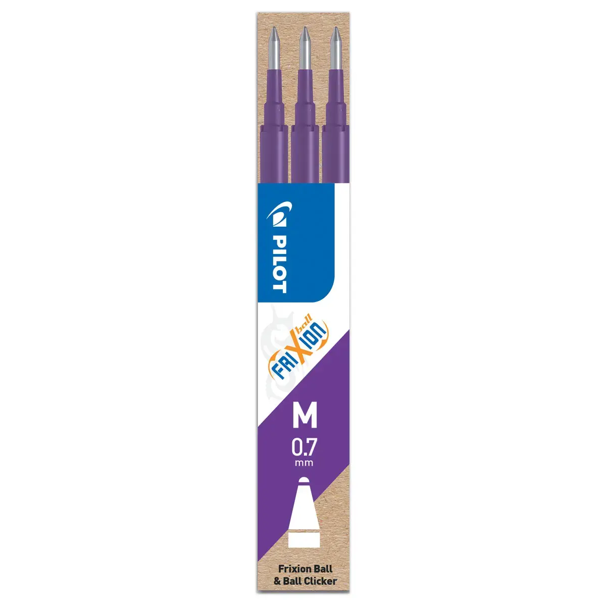 3 Navulling voor Frixion balpen - Violet - PILOT