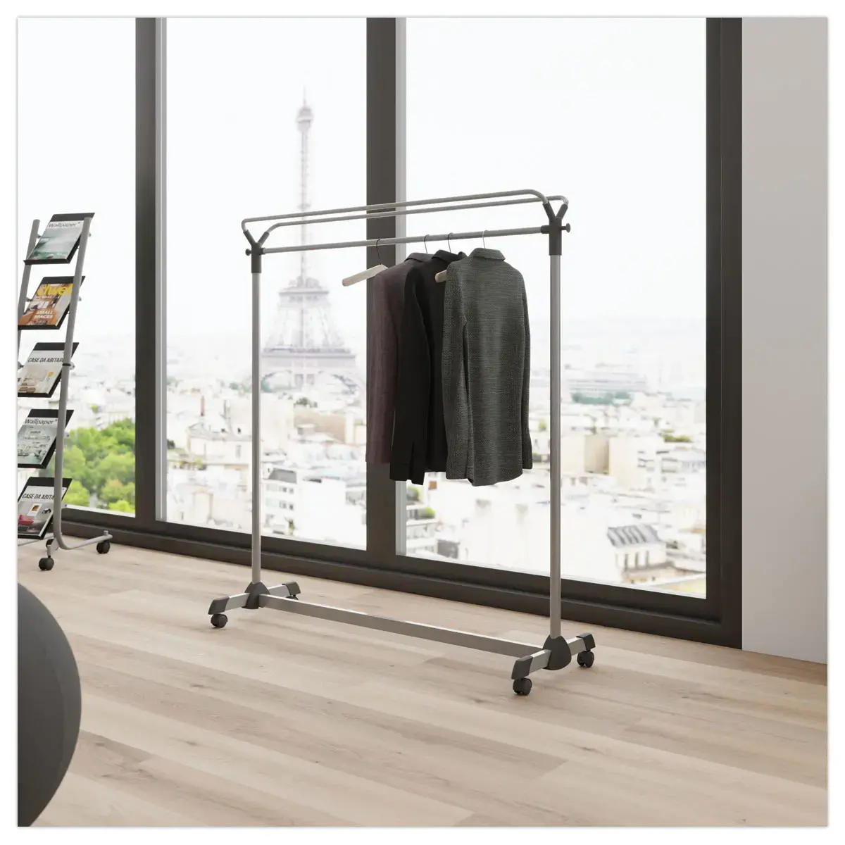 Kledingrek voor 50 kleerhangers 