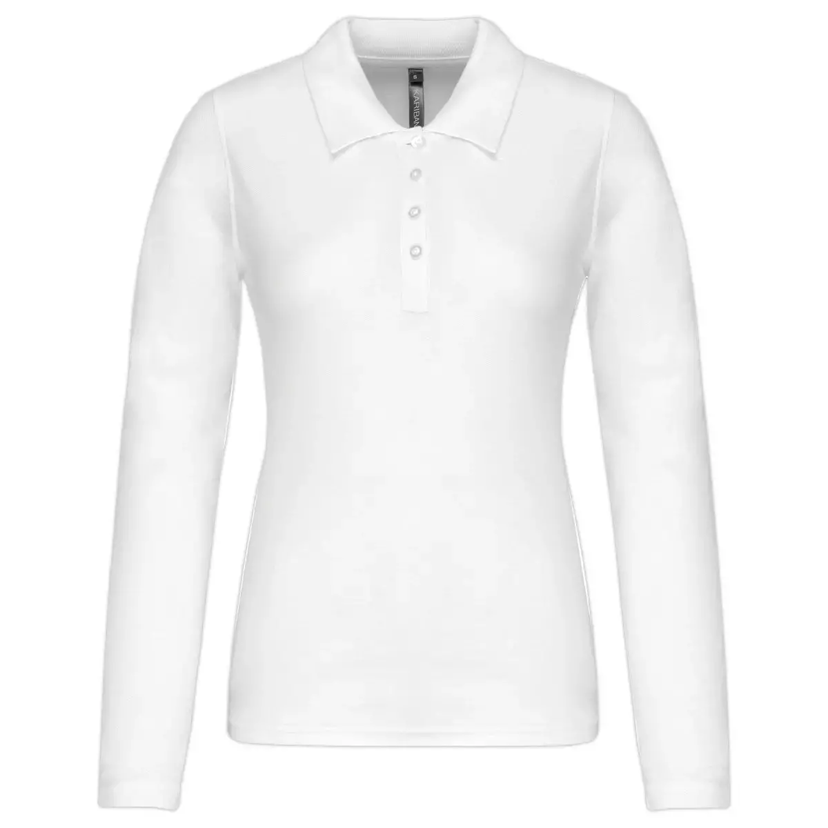 Damespolo - Lange mouwen - Maat S - Wit