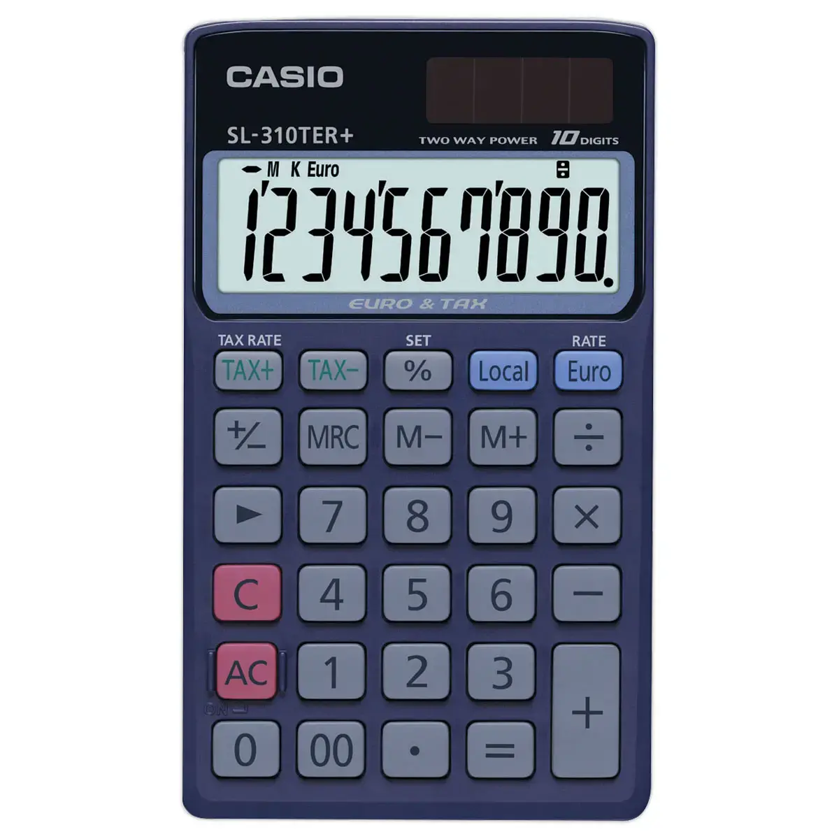 Zakrekenmachine SL 310TER+ op zonne-energie 10 cijfers - CASIO