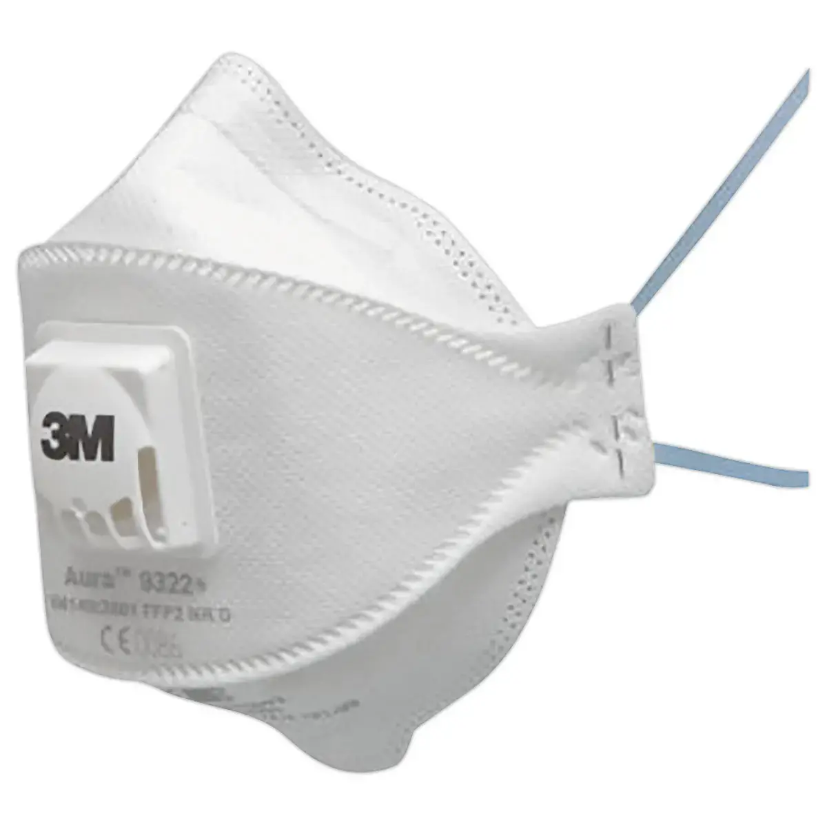 10 Witte masker met klep - één maat
