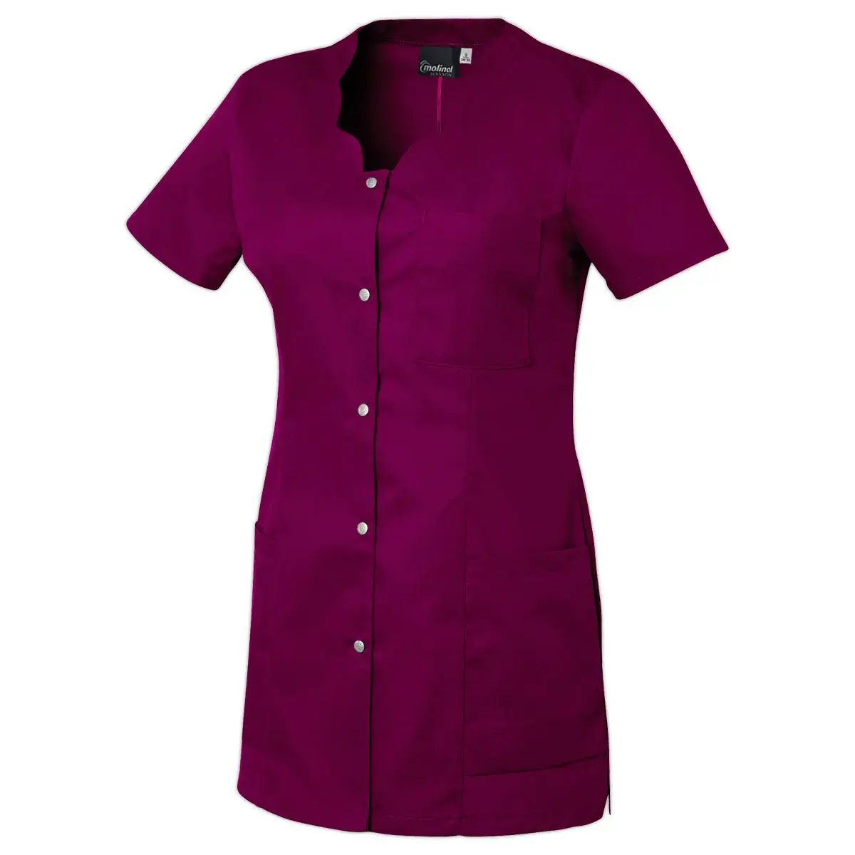DAMESSHIRT MET KORTE MOUWEN P/C ADELAIDE – DONKER MAGENTA – MAAT 2