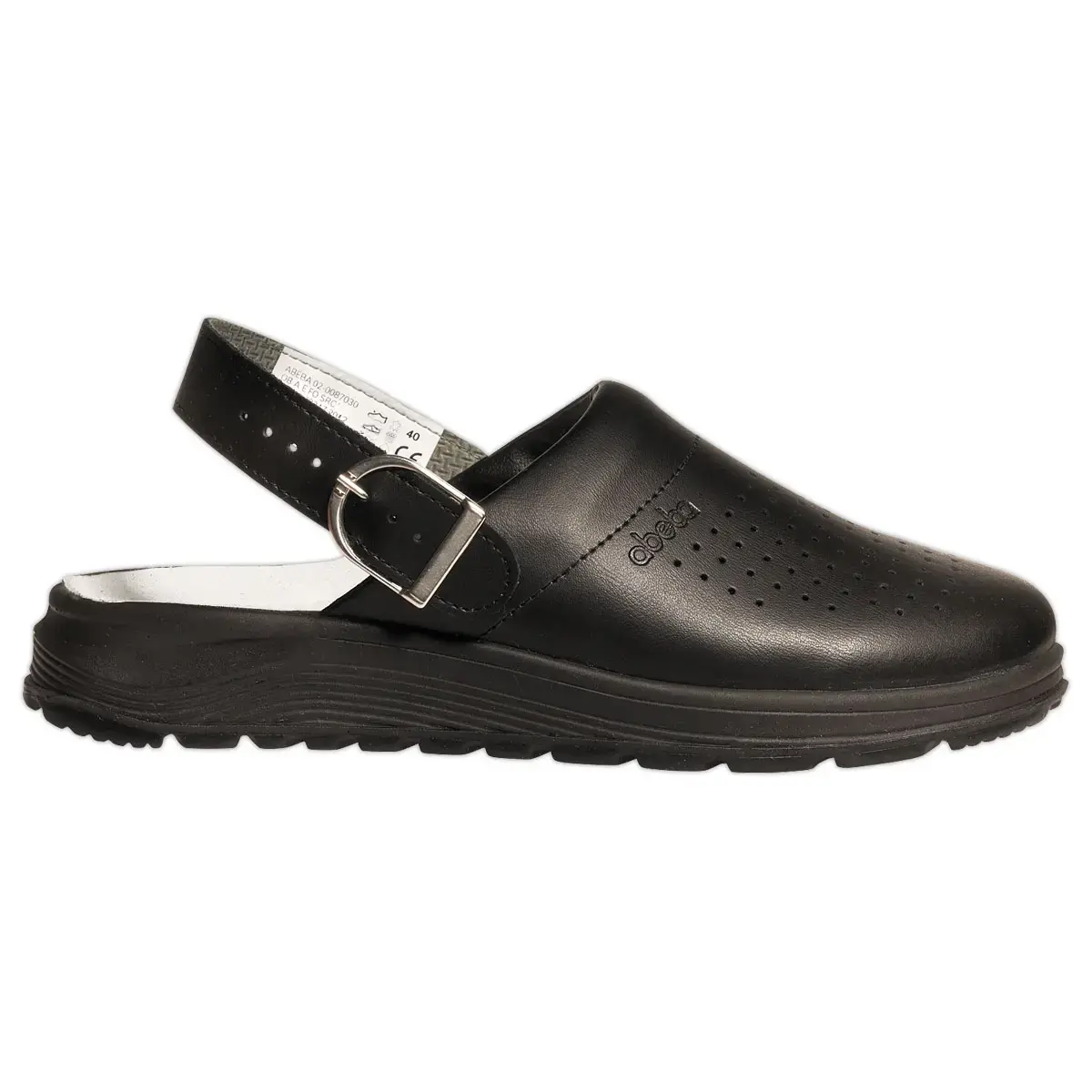 Set geperforeerde schoenen met gesp - Maat 42 - Zwart