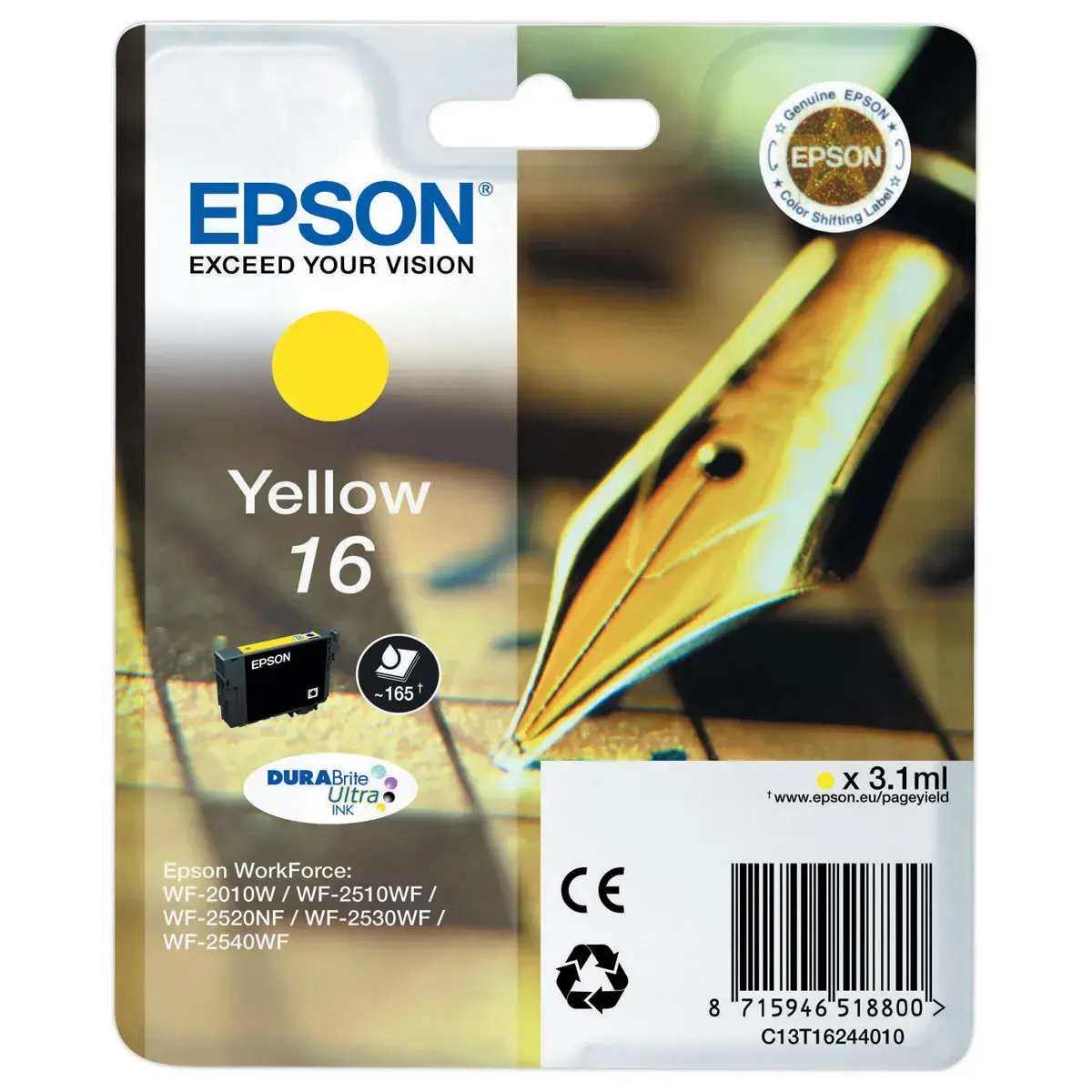 Cartouche EPSON T162 geel Vulpen