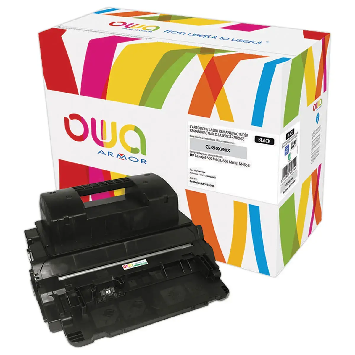 Lasercartridge HP Zwart CE390X compatibel ARMOR 