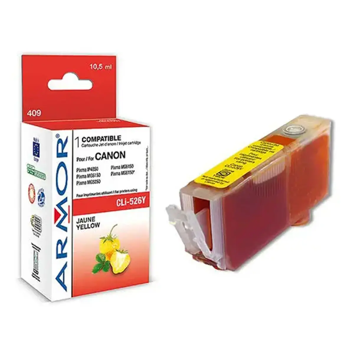 Inkjetcartridge ARMOR equiv. aan CANONCLI526 Geel
