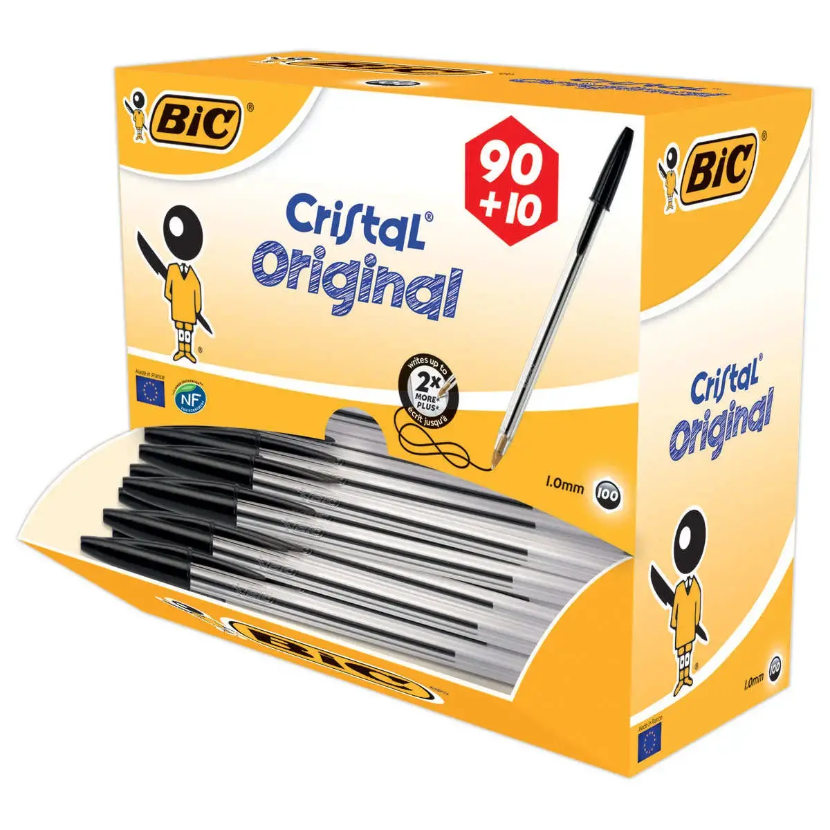 100 Balpennen BIC CRISTAL - normaal schrift