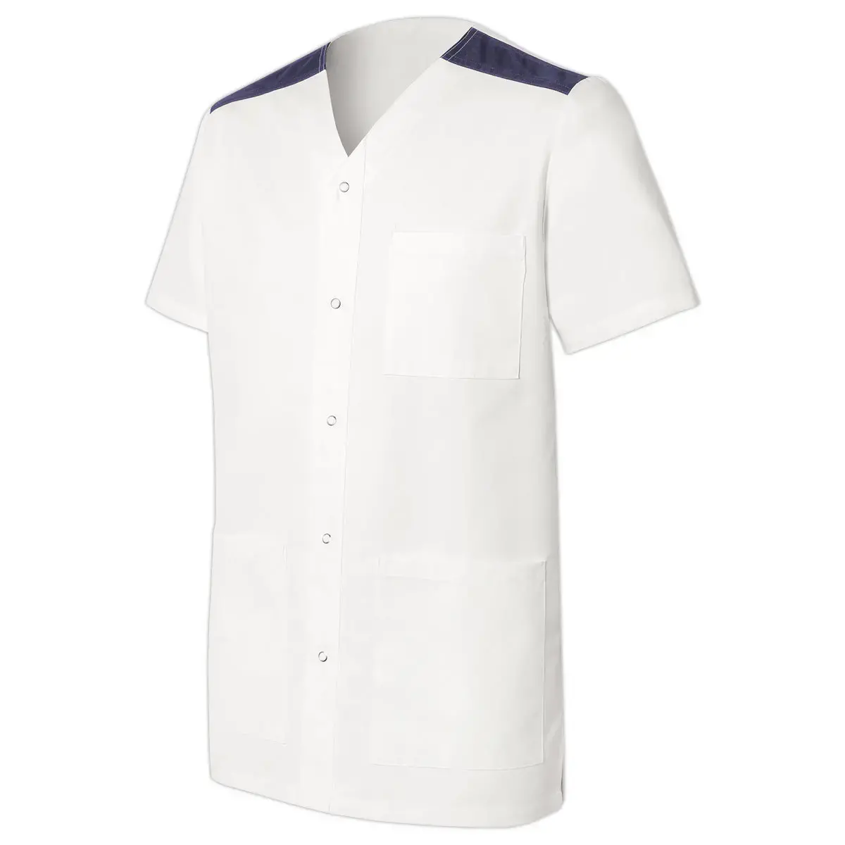 MEDISCHE TUNIEK KORTE MOUWEN F VALENTINE HASSON–WIT MARINE–M.5