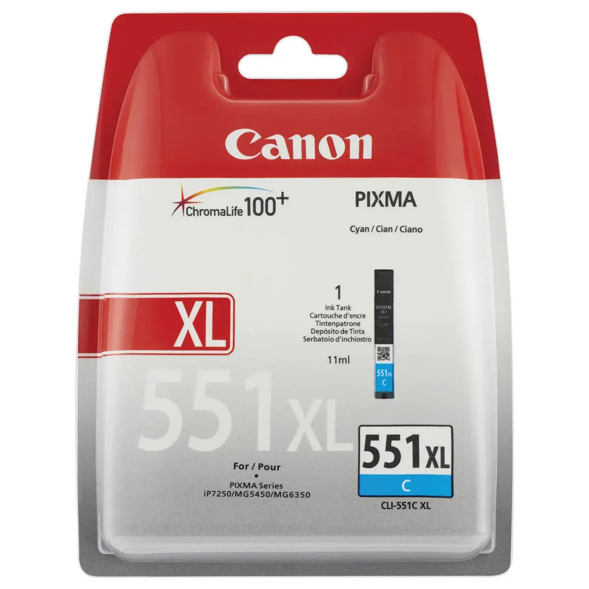 Inkjetcartridge CANON 6444B001 CLI-551XL Cyaan 