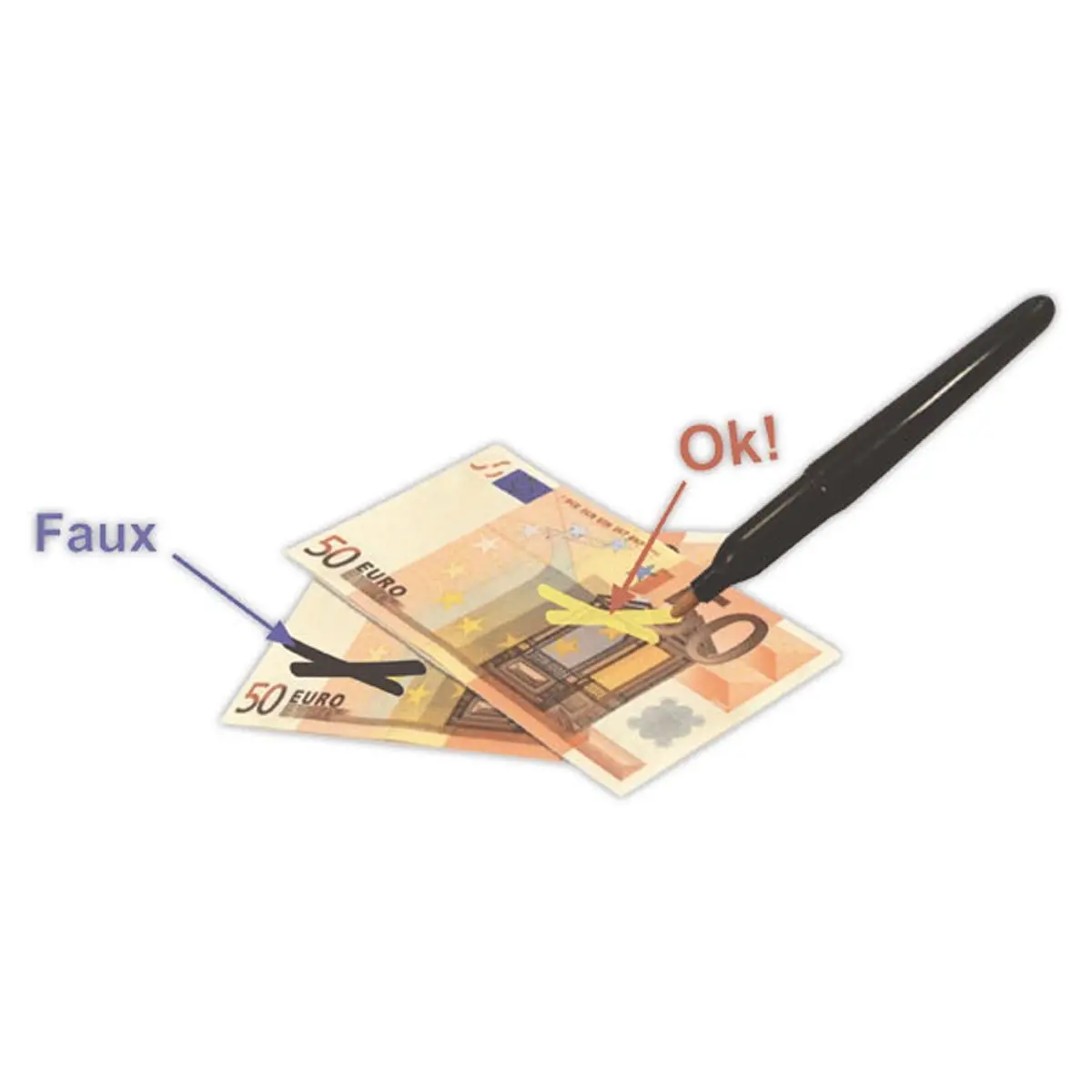 Markeerstift 'vals geld detectie'