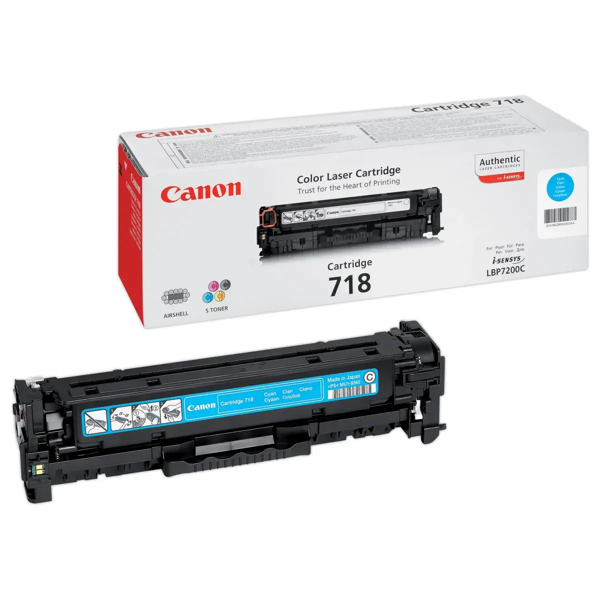 Toner CANON 718 cyaan