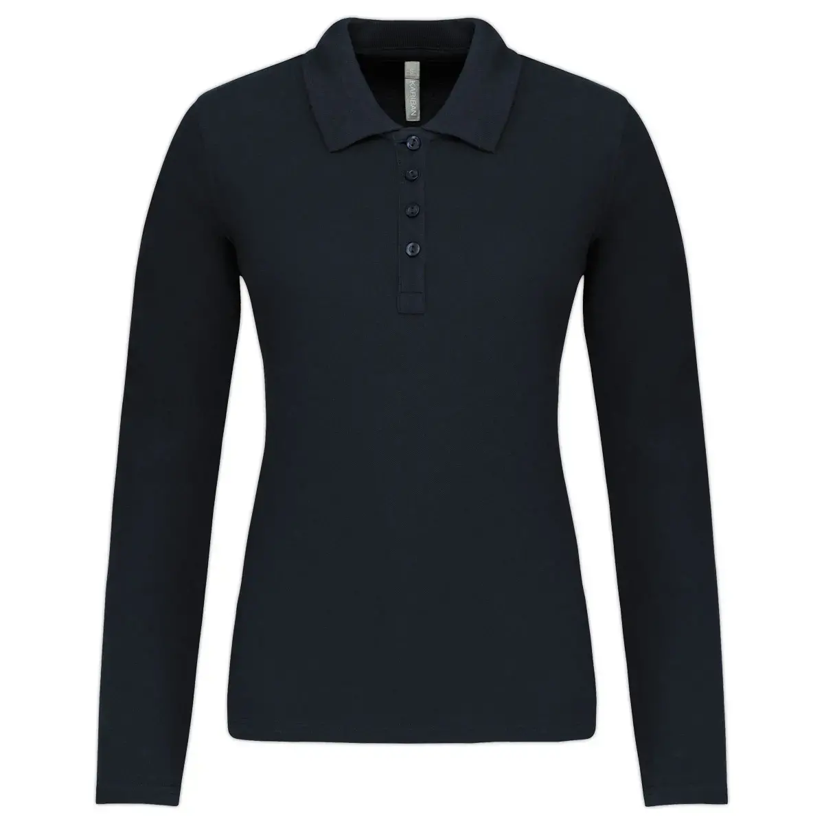 Damespolo - Lange mouwen - Maat S - Marineblauw 