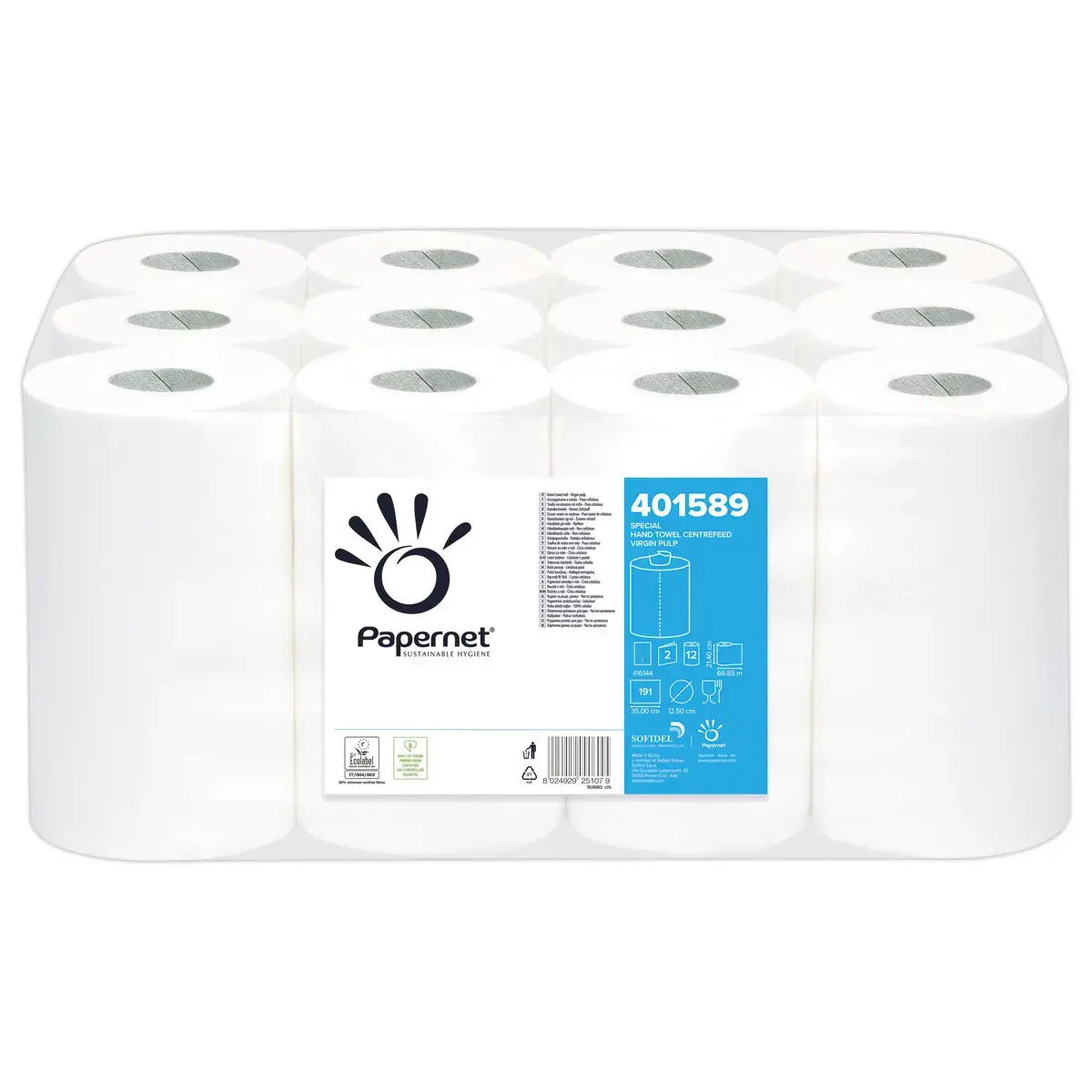 12 Papierrol TORK Centrale afwikkeling Diameter 13cm - 160m lang