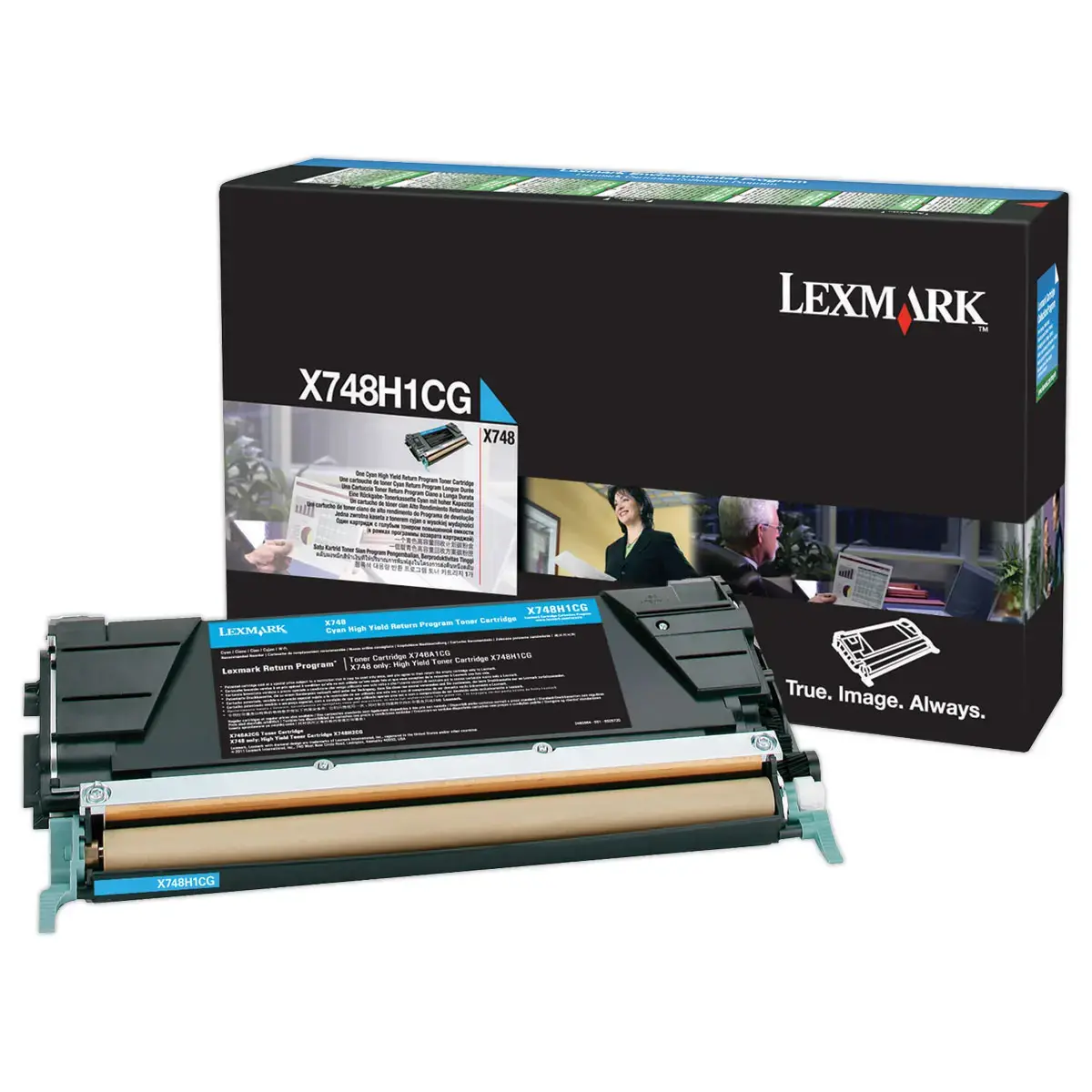 Toner LEXMARK cyaan HC X748H1CG 