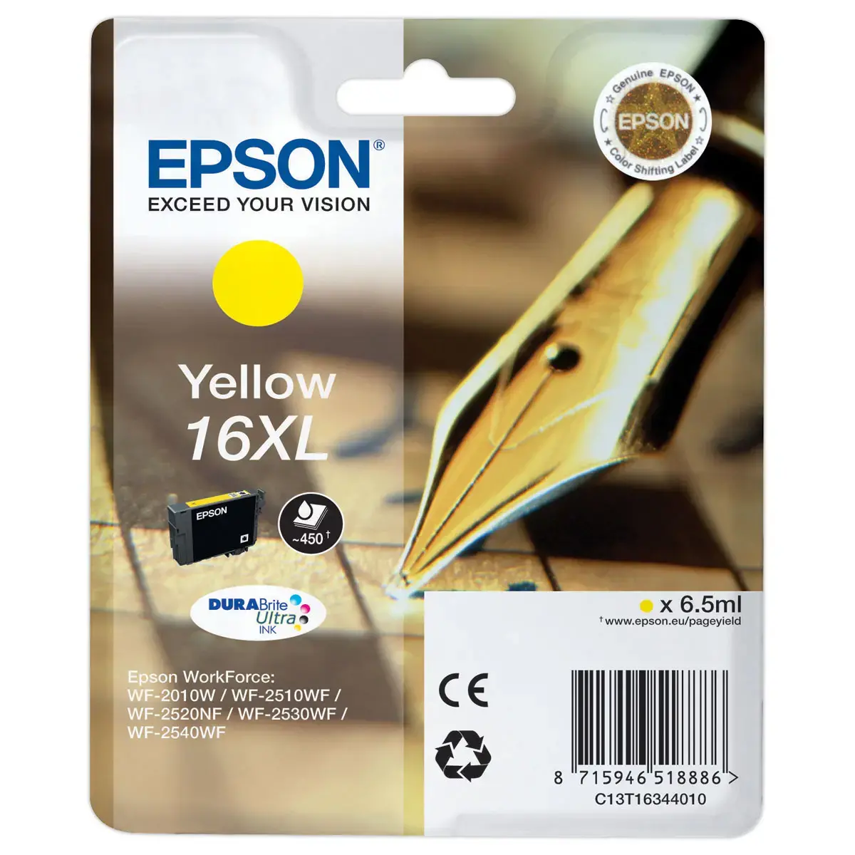 Epson T1634 gele cartridge