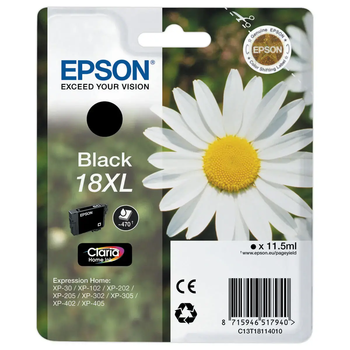 Epson T1811 zwarte cartridge 