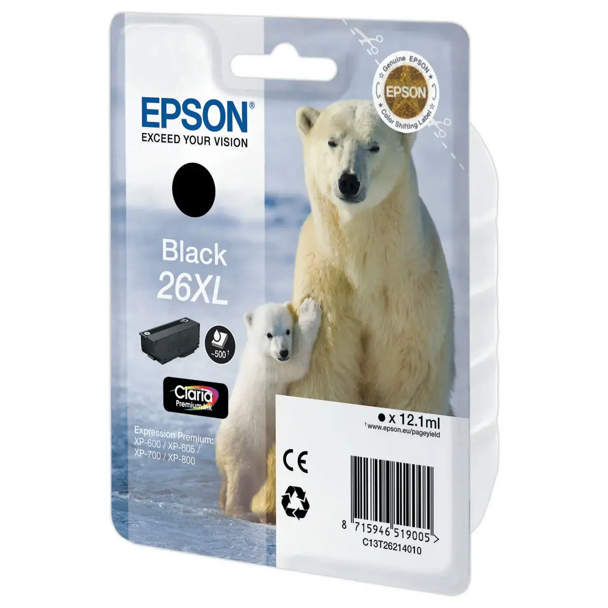 Epson T2621 zwarte inktcartridge