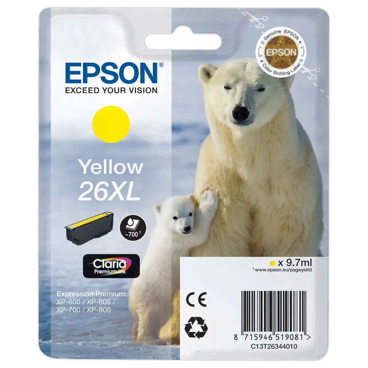 Epson T2634 gele inktcartridge