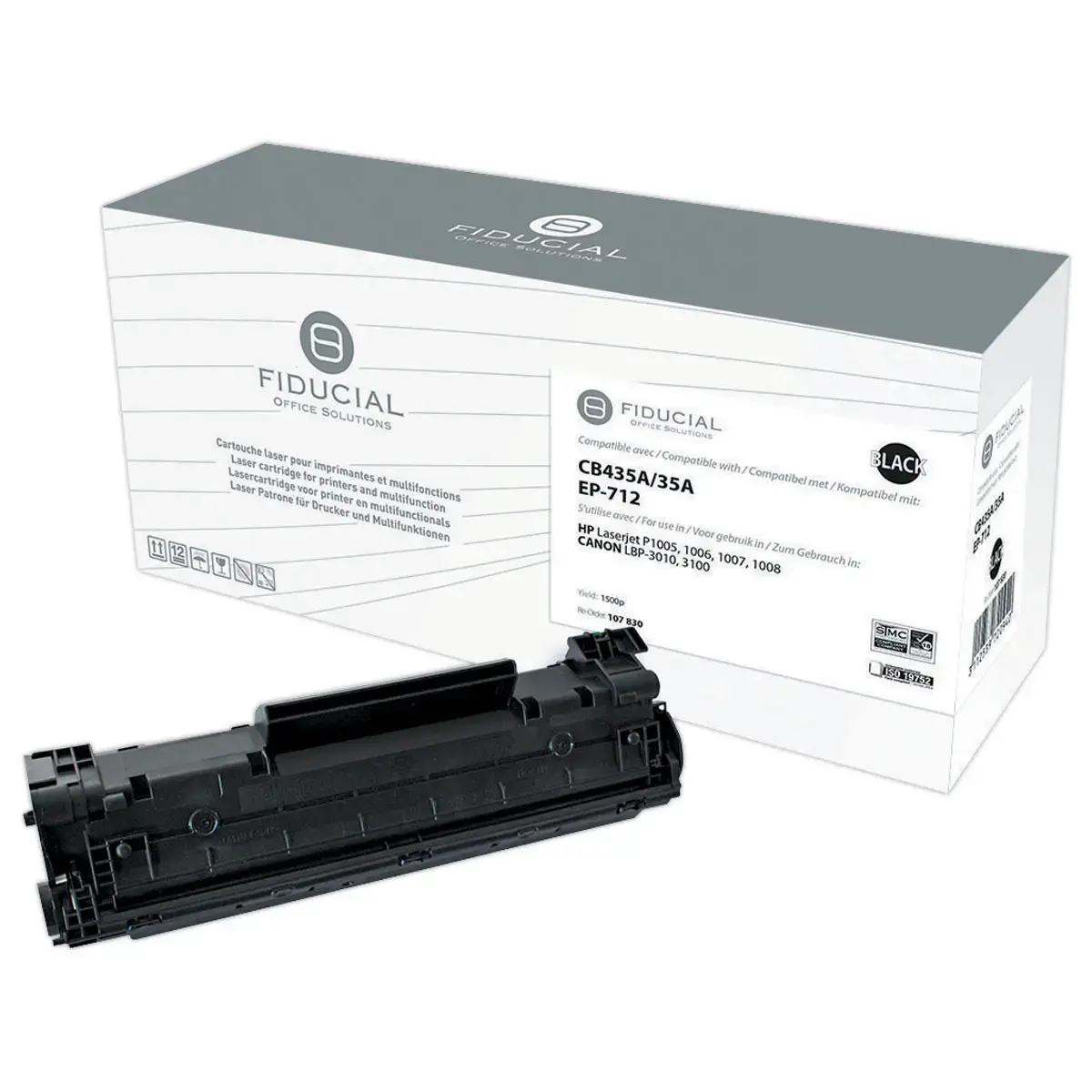 Lasercartridge 1870B002 FIDUCIAL equiv. HP CB435A Zwart