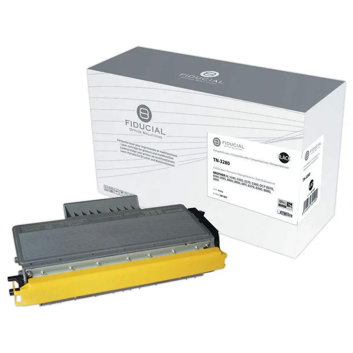 Lasercartridge FIDUCIAL equiv. BROTHER TN3280 Zwart