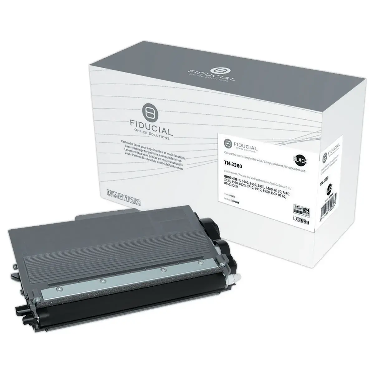 Lasercartridge FIDUCIAL equiv. BROTHERTN3380 Zwart