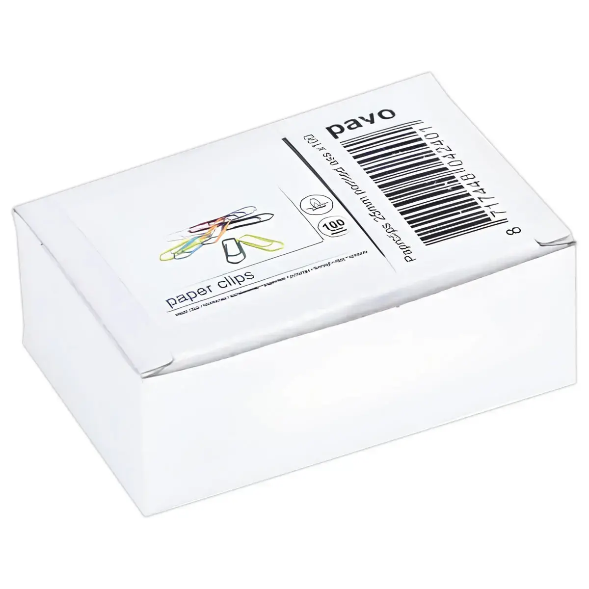 100  PLastic matte paperclips 25 mm - kleurassortiment 