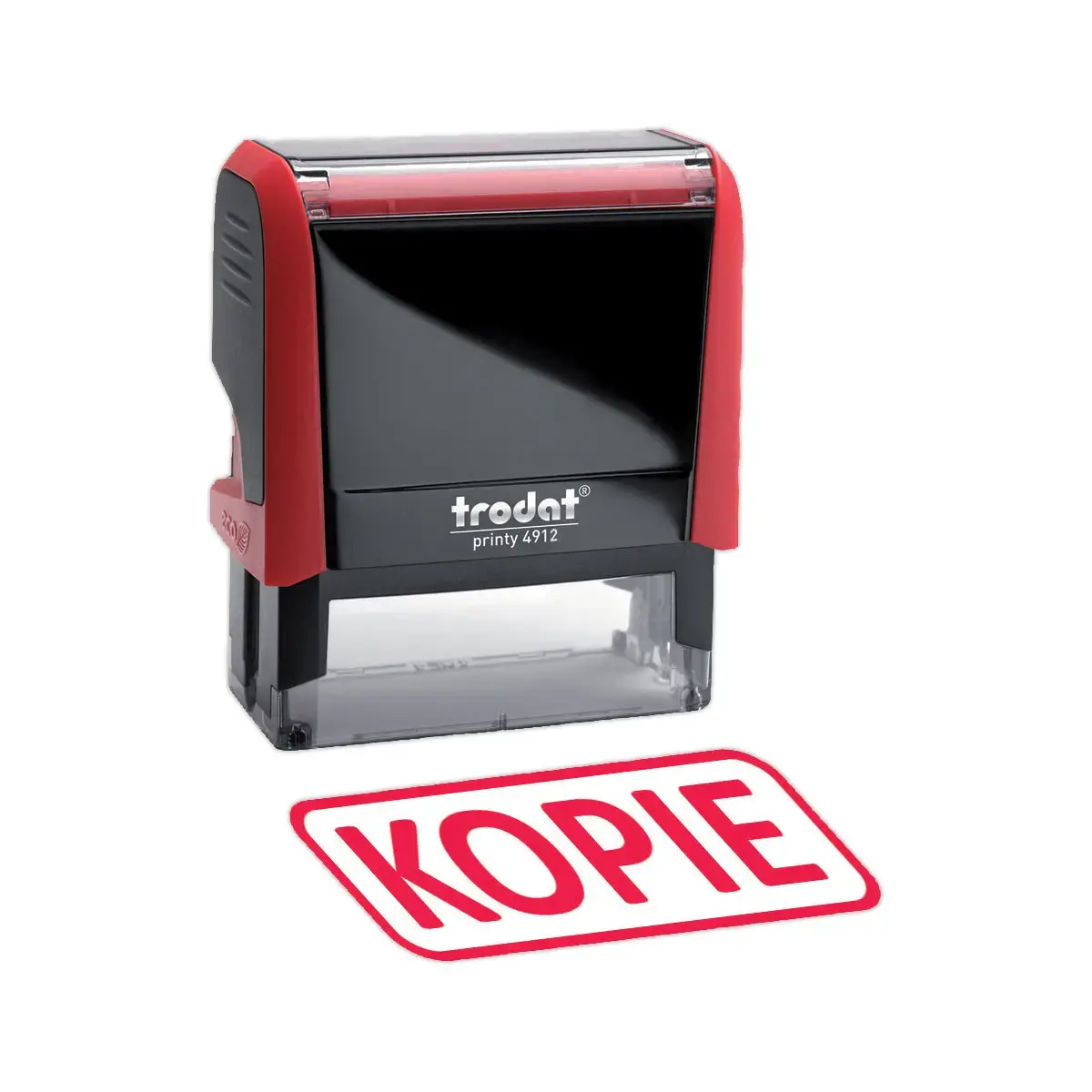 Timbre met commerci&euml;le formule X-Print "Kopie" - rood 