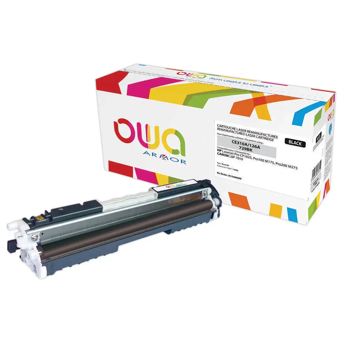 Lasercartridge  HP Zwart CE310A compatibel ARMOR 