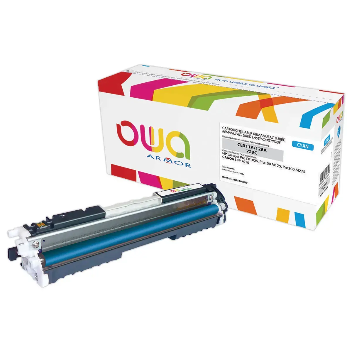 Lasercartridge HP cyaan CE311A compatibel ARMOR