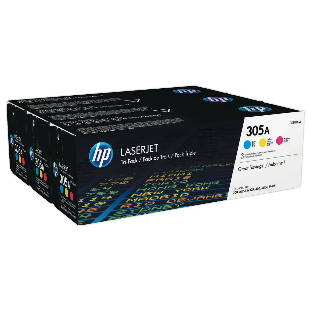 3 Multipack Lasertoners HP 3 kleuren CF370AM