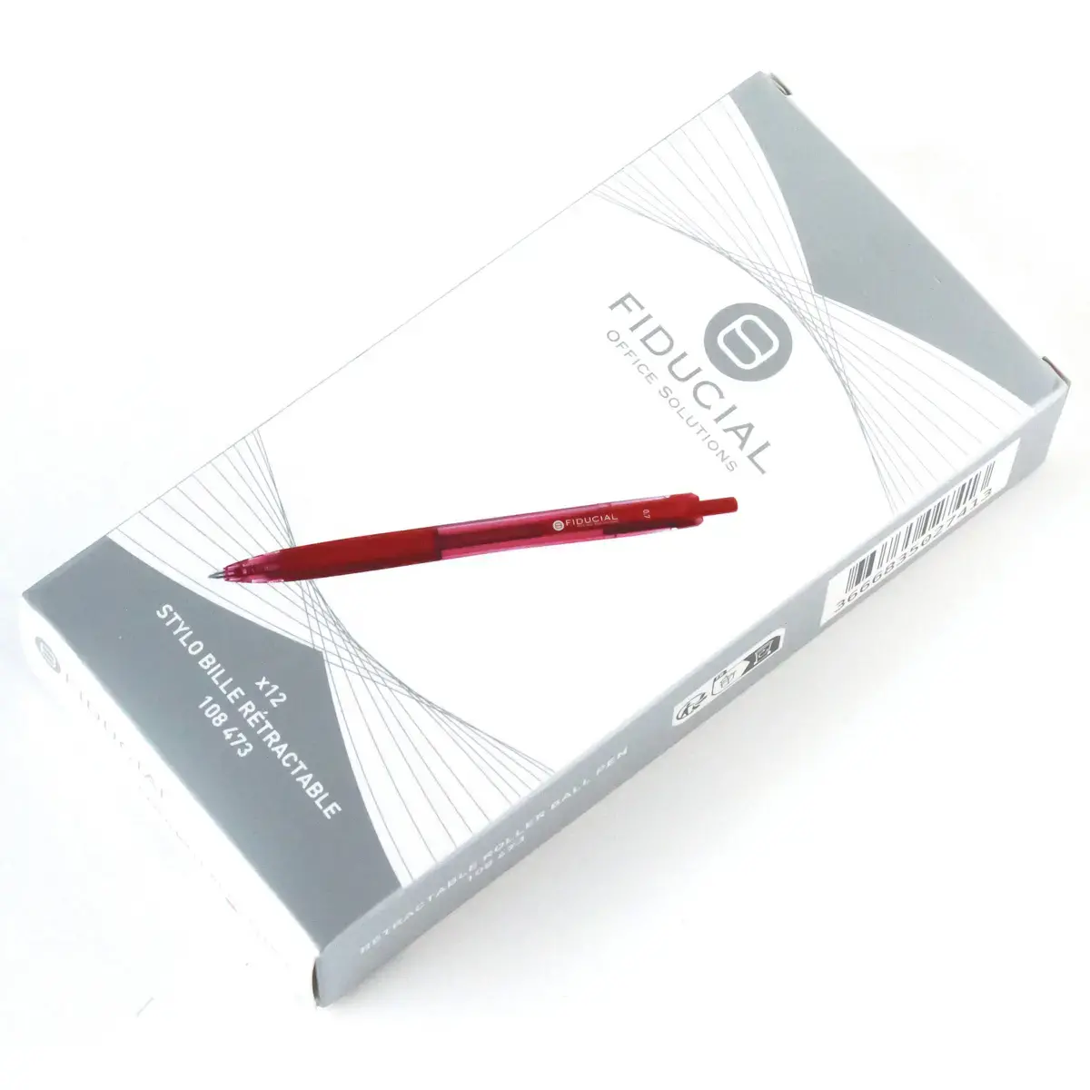 Klikbalpen - Met grip - Middelzware schrijfdikte - Rood - FIDUCIAL