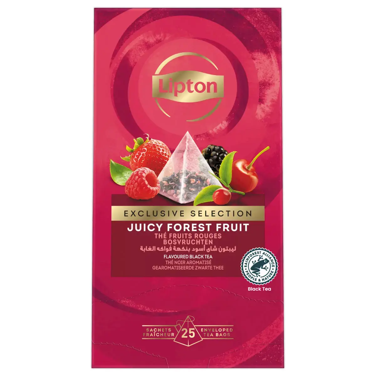 25 Zwarte Thee Rode Vruchten - LIPTON